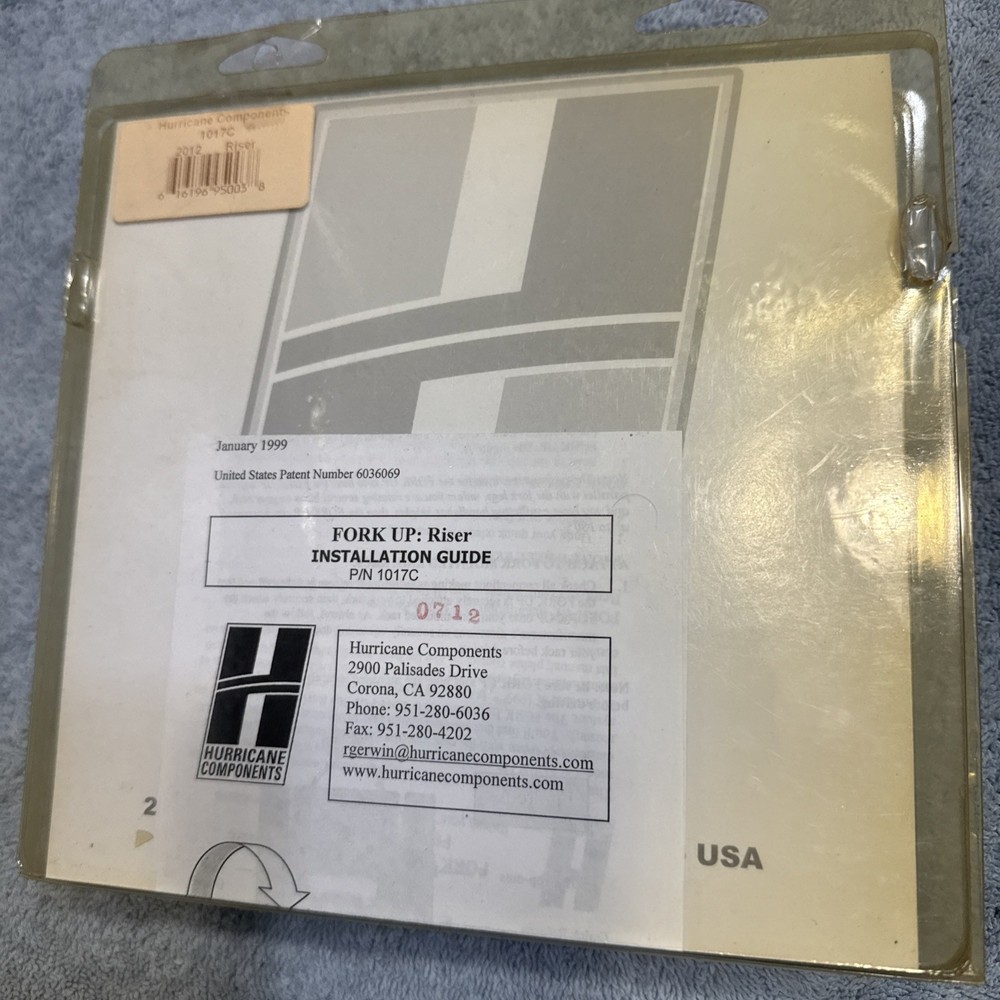 Hurricane Components Fork Up Riser Standard Adapter with QR #1017C [ssg]