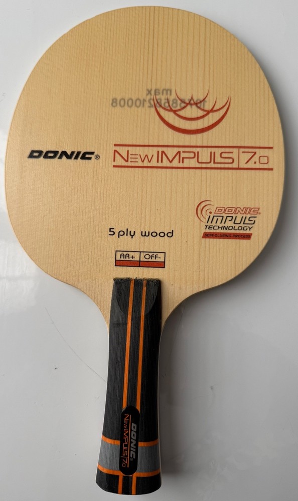 Donic New Impuls 7.0 flared handle - mint condition