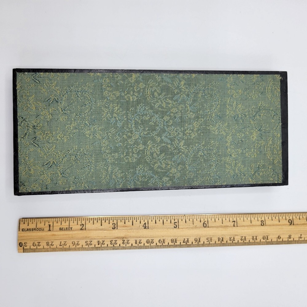 Vintage Folding Screen With Chinese Artwork Calligraphy Double Sided Panel Decor