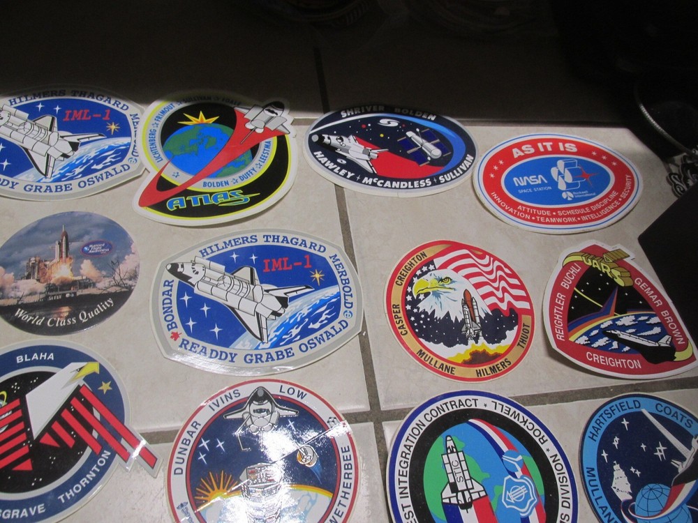 NICE MIXED LOT 33 Space Shuttle SPACE DECAL STICKERS