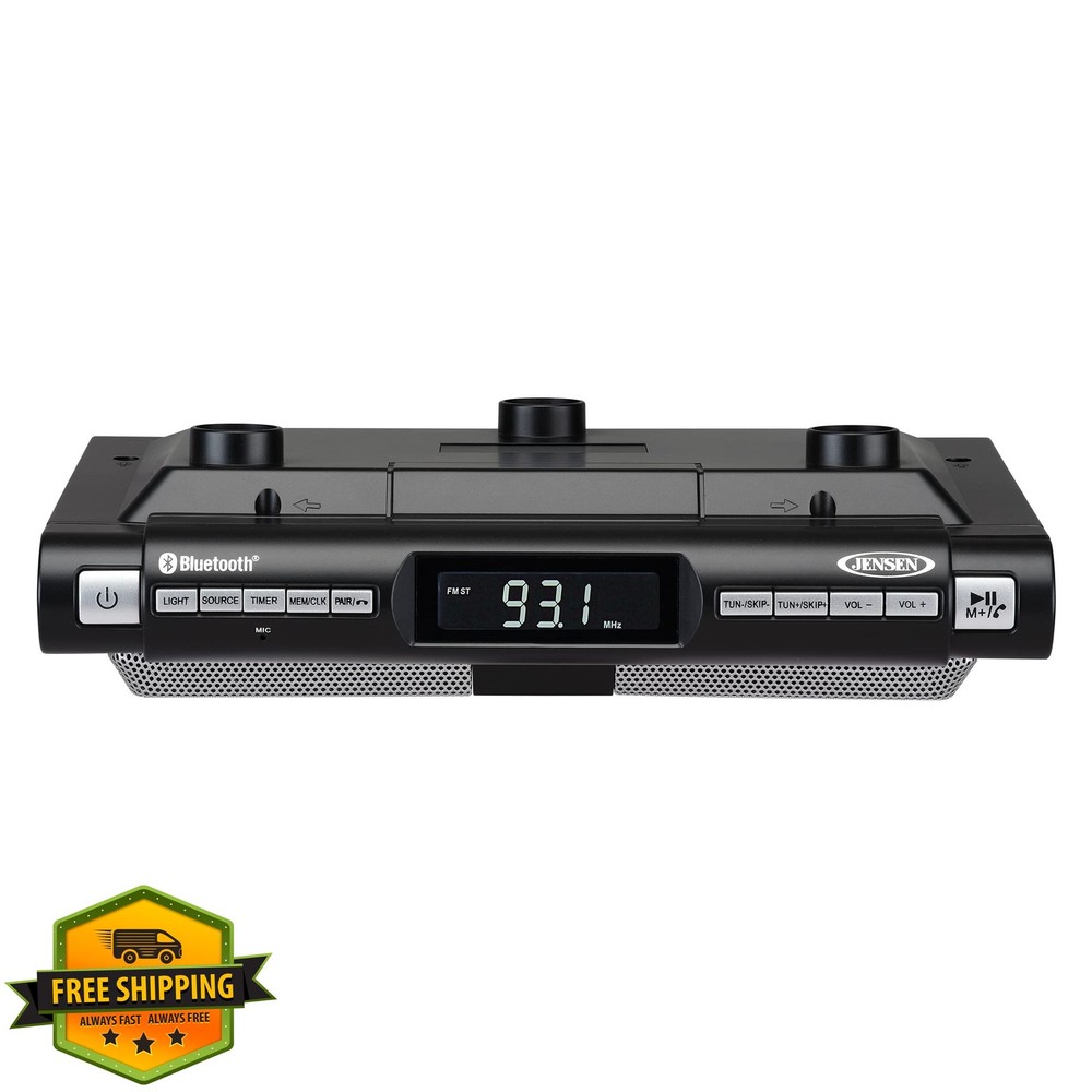 Jensen Wireless Under Cabinet Kitchen Bluetooth Music System
