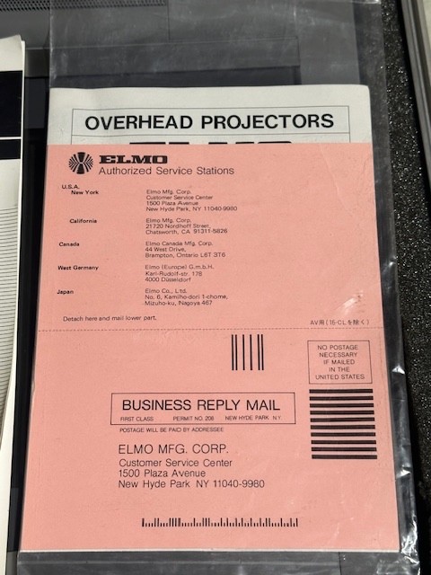 Sharp Computer Projection Panel QA-75 (Case, Remote, Cables, Manual)