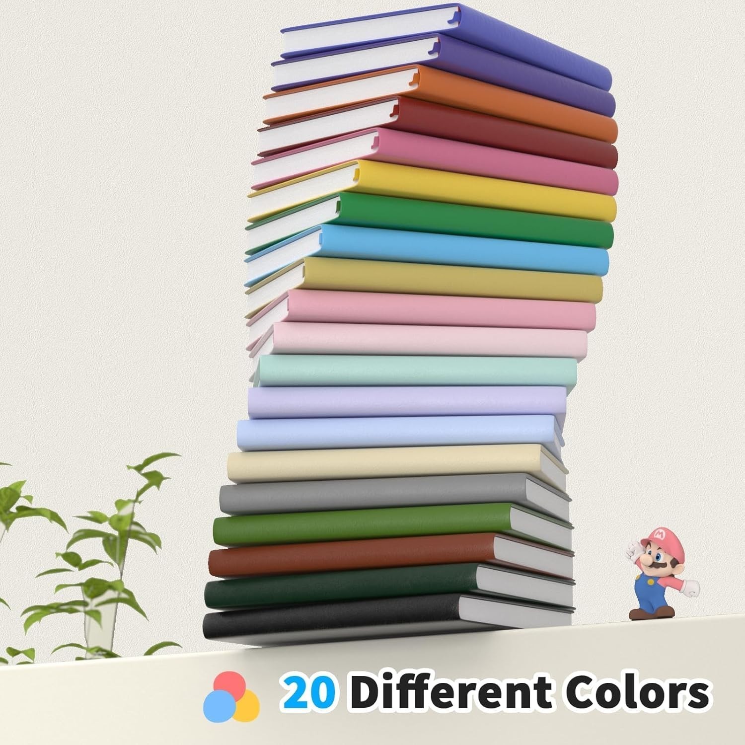 Lined Journal Notebook, 2 Pack, 180 Pages, A5 Journals for Writing, 100 GSM Thic