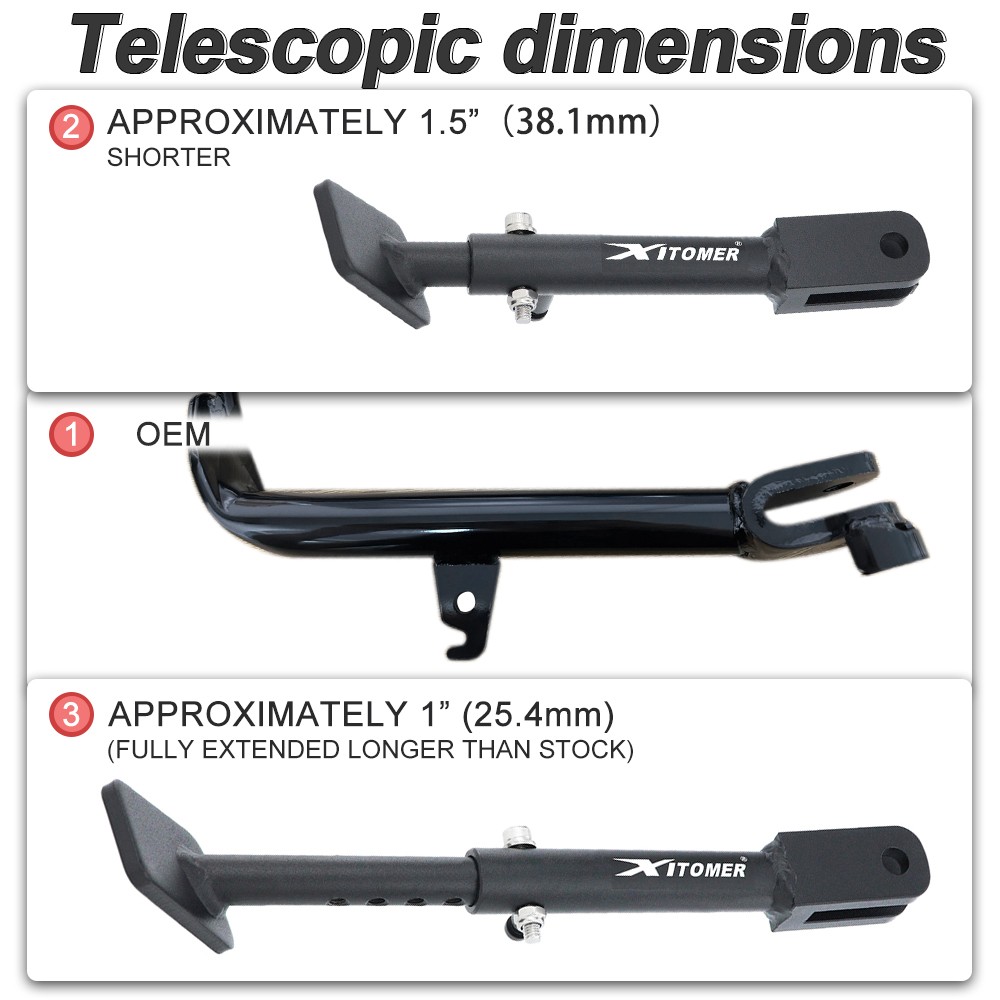 Fit For Yamaha YZF-R3 2015-2025 Adjustable Kickstand & Suspension Lowering Link