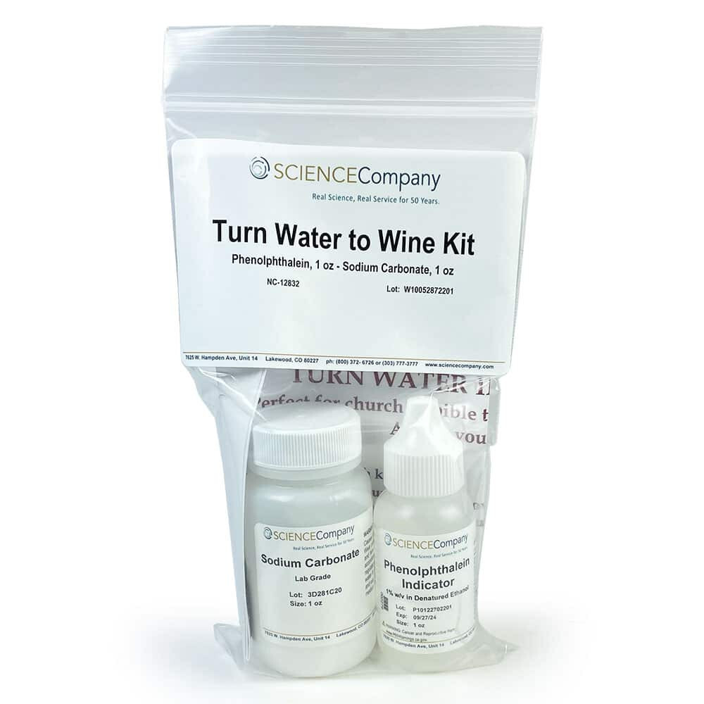 Water Into Wine demonstration, magic trick. For churches, experiments
