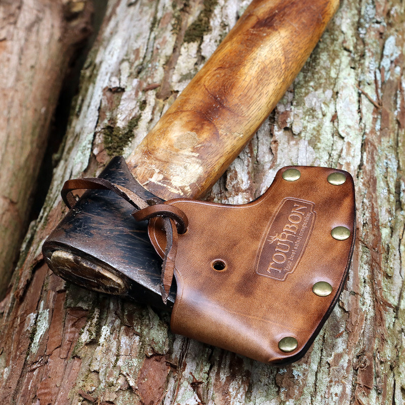 TOURBON Leather Axe Holder Hatchet Blade Protection Cover Sheath-Special Offer