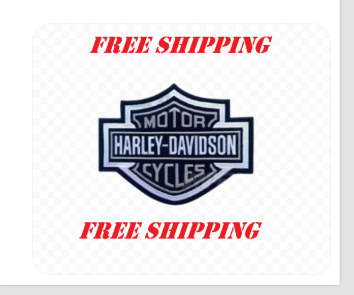Harley Davidson Large 9.25" Bar & Shield Grey Embroidered Patch Free Shiping