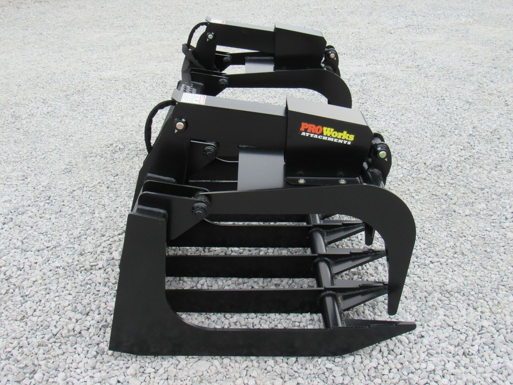 80" Heavy Duty Root Rake Grapple Bucket Attachment Fits Skid Steer Loader