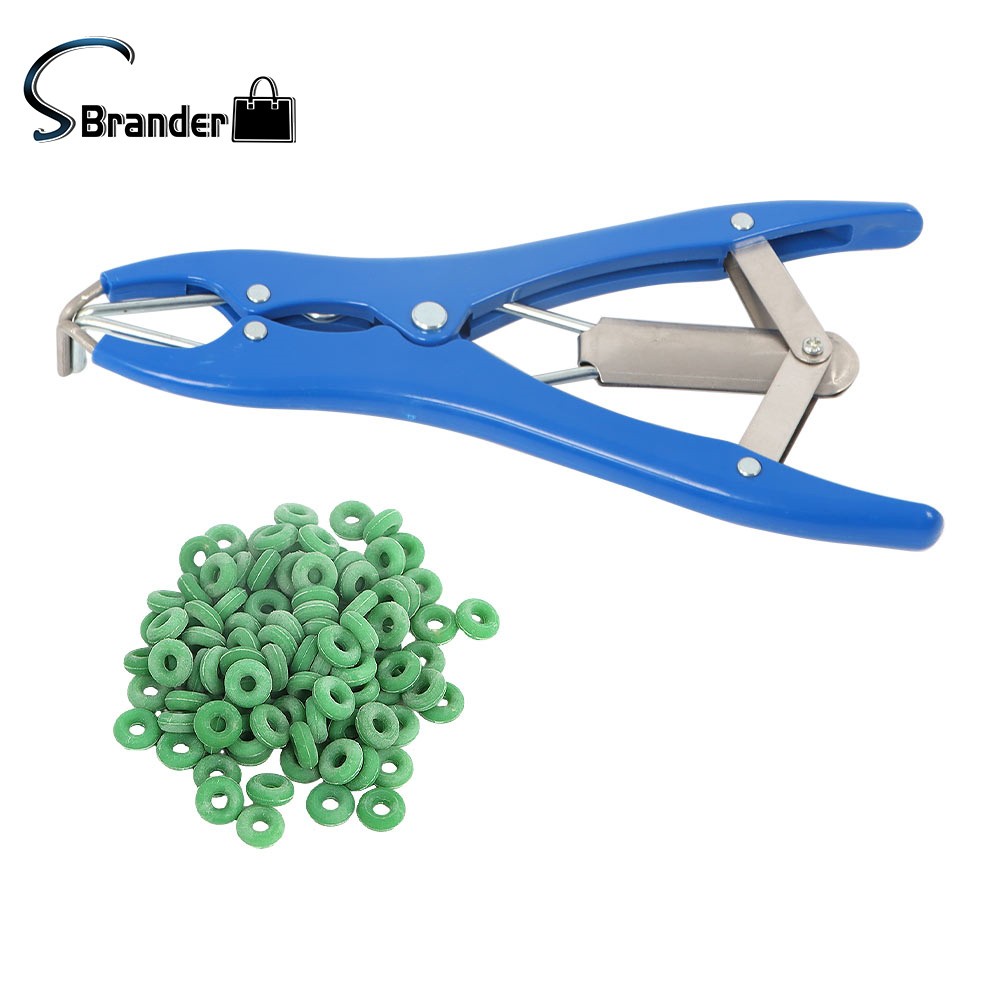 Durable Bander Docking Elastrator Sheep Castration Applicator ＋ 100 Marking Ring