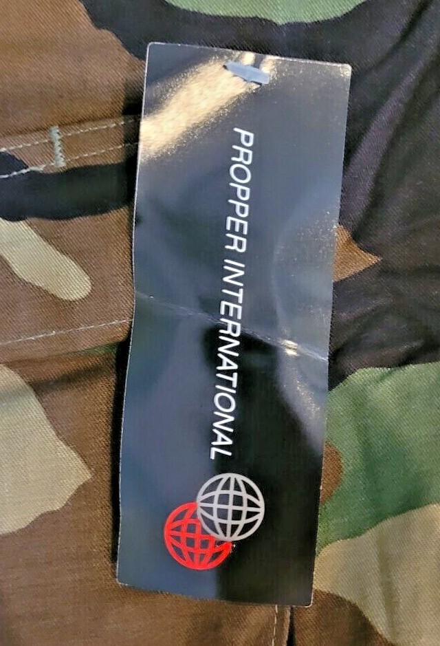 WOODLAND BDU SHIRT COMBAT COAT LARGE REGULAR NOS WITH TAG DATED 1994