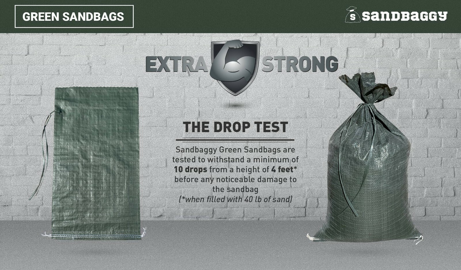 Sandbaggy 300 Green Empty Sandbags For Sale 14x26 Sandbag Sand Bags Bag Poly