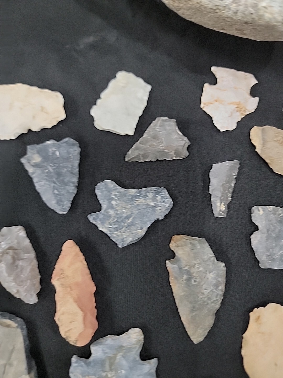 Indian Artifacts, Arrowheads, Rock drawing, Stone bowl, Ohio Collection.