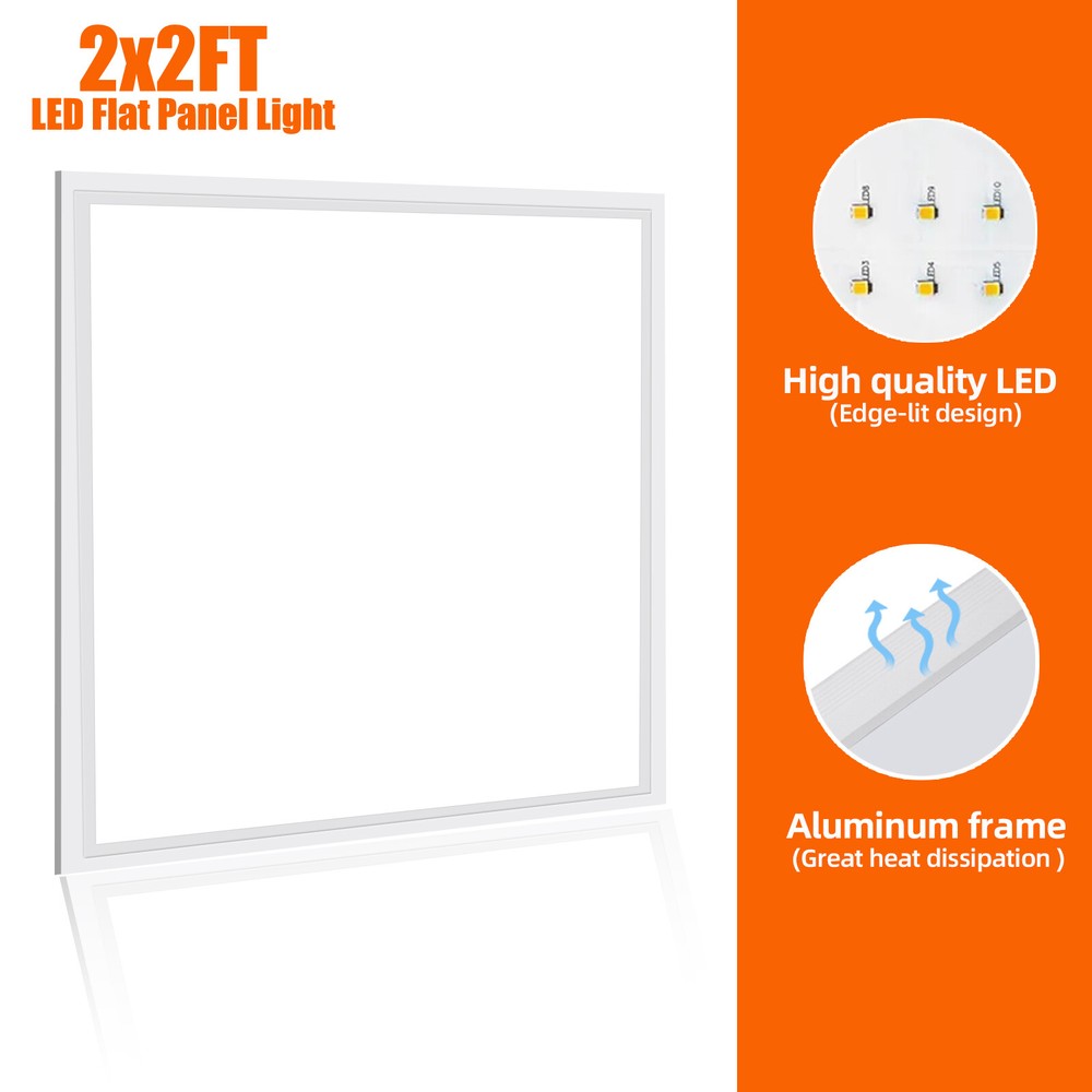 18Pack 2x2 LED Panel Troffer Lights 5000K White Dimmable Drop Ceiling Light