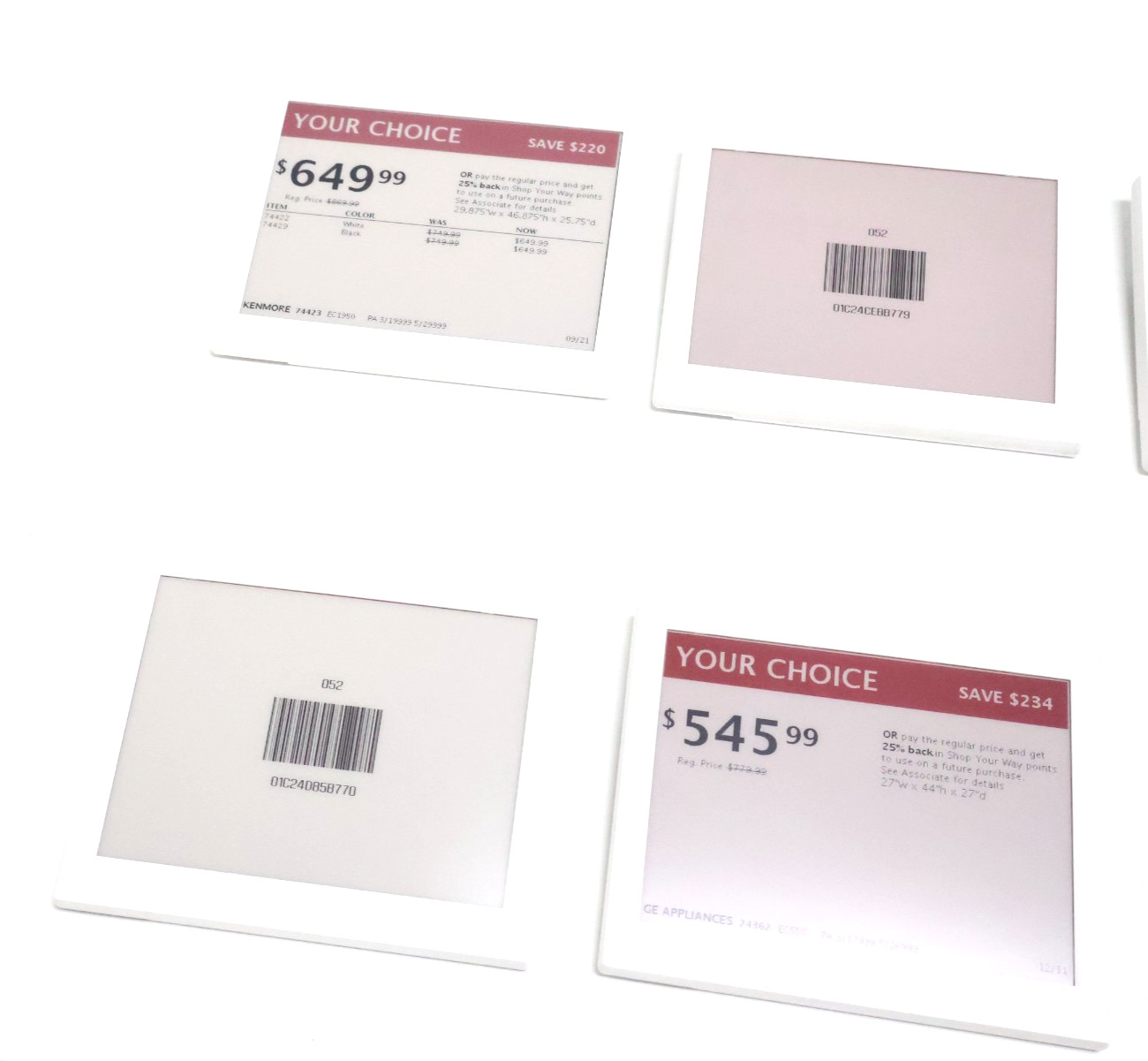 Lot of 13 Solum TG-GR6000N Electronic Shelf Labels