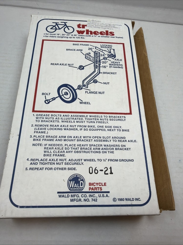 BICYCLE TRAINING WHIILS SET