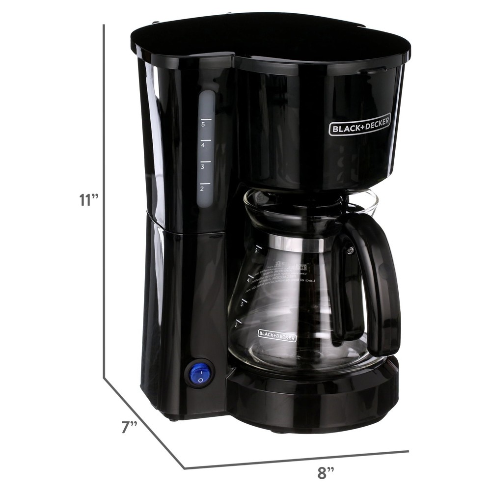 BLACK+DECKER 5-Cup Switch Coffee Maker Programmable with Timer