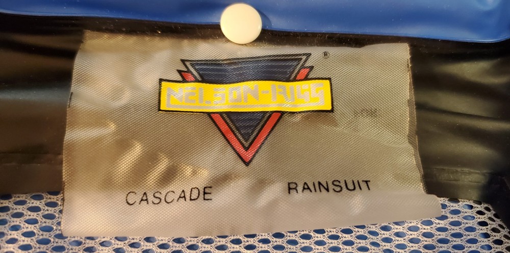 Nelson-Rigg Cascade Rainsuit Size Small Jacket Only Zip/button Blue/black