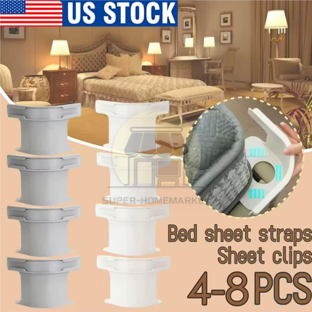 4-8PCS Lock Sheet Holders Keep Sheets Tight Heavy Duty Straps Fit All Mattresses