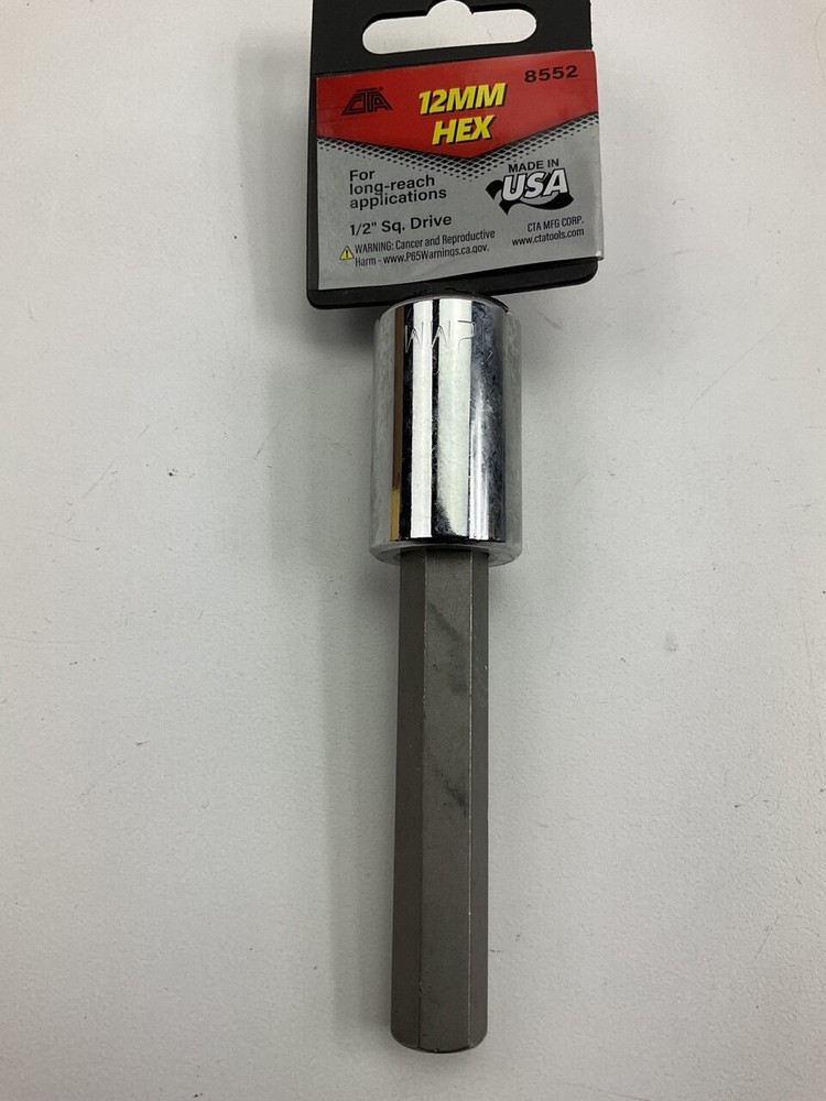 CTA 8552 1/2" Drive 4" Long Hex Bit Socket 12mm