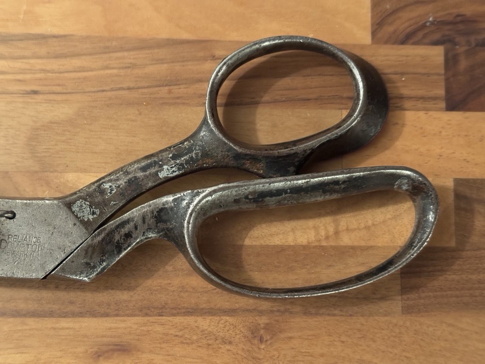 Vtg Large 13” Compton U Set Scissors Shears Heavy Duty