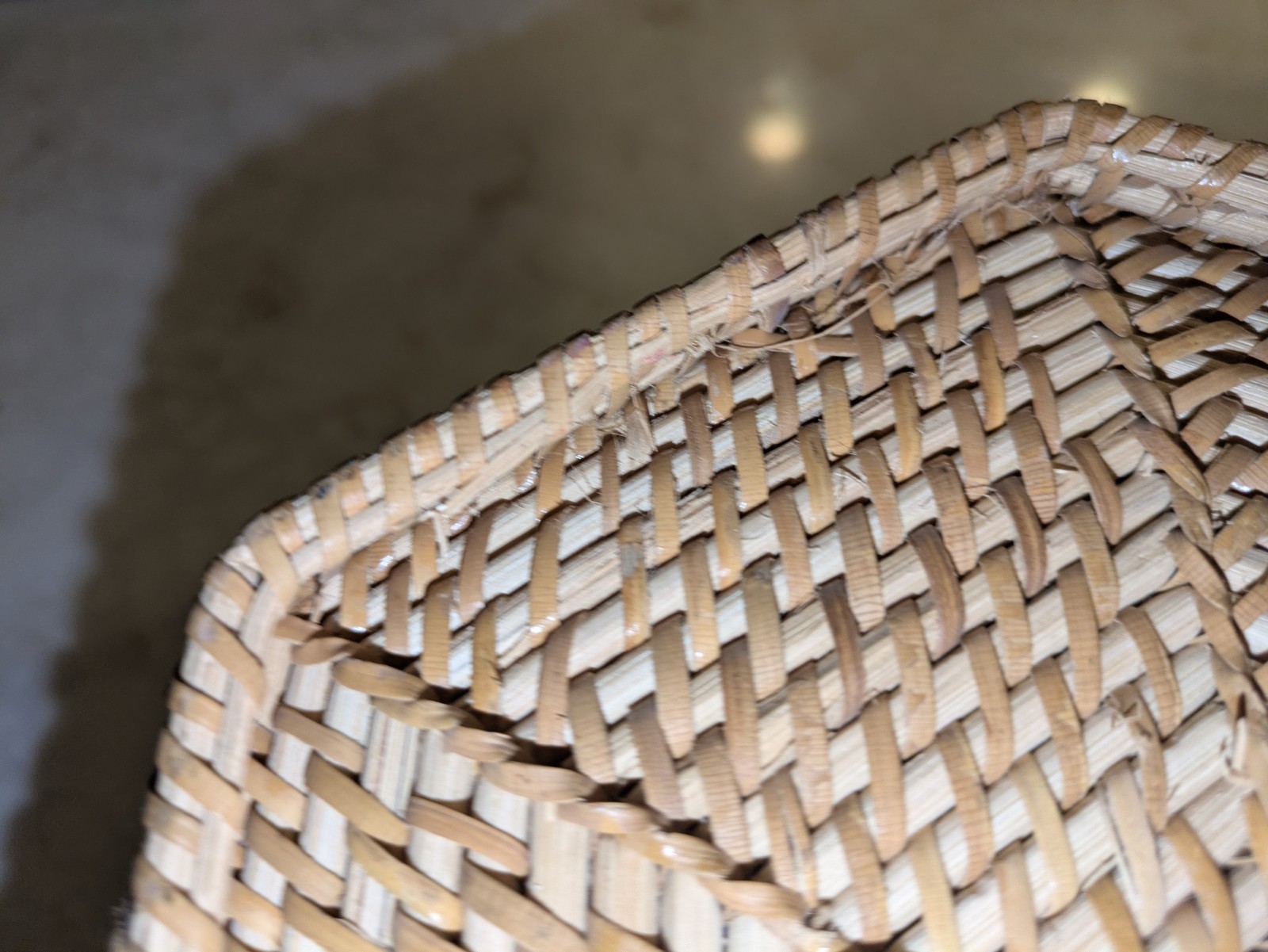 Vintage Chinese Wicker Basket for Tea