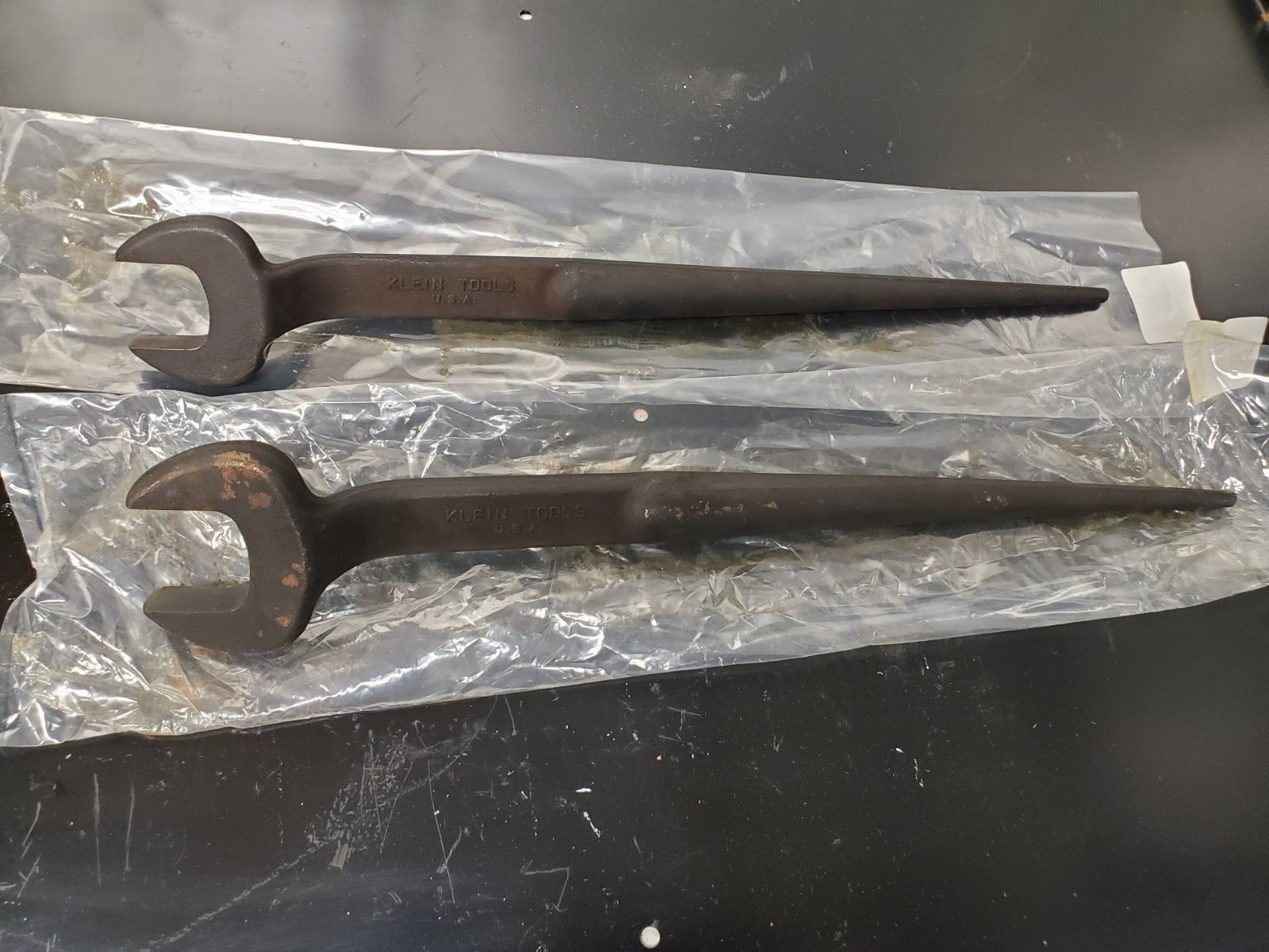 Klein Tools 1-1/4 & 1-7/16 in. Spud Wrench Set 3212-H & 3213-H NOS Made in USA