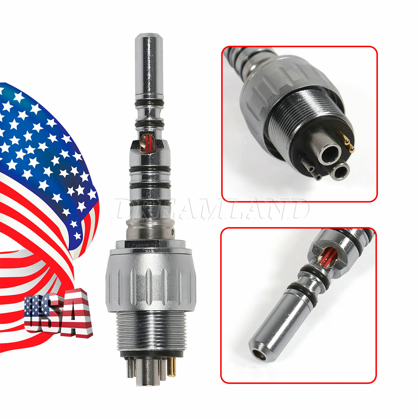 Dental High Speed Handpiece Fiber Optic LED For KAVO Multiflex Coupler 4/6H