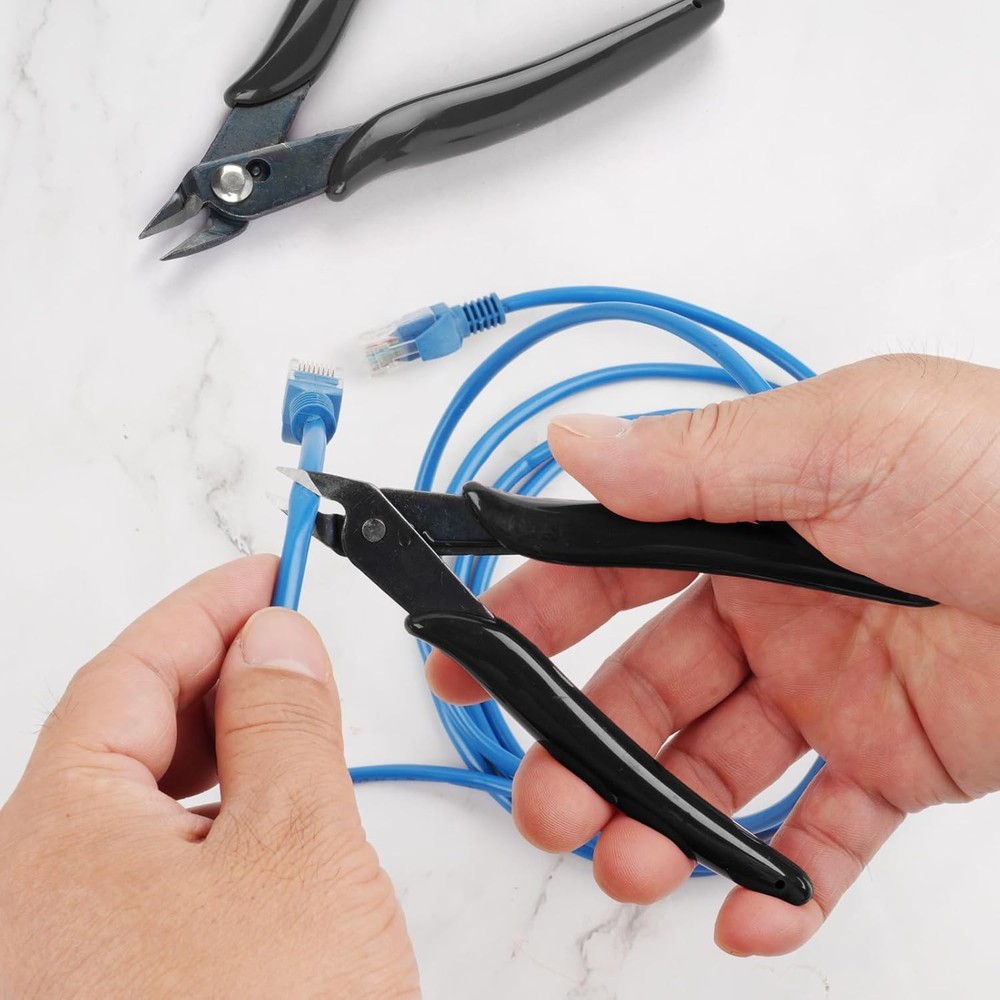 5 Inch Micro Flush Cutter, 2 Pack Small Wire Cutters Spring Loaded Cutting Plier