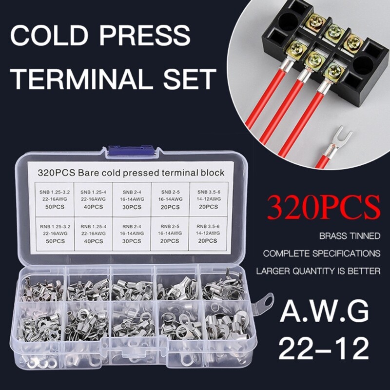 Pcs Ring Fork U-Terminal Connector Wire Crimp Fork End Cable Lugs