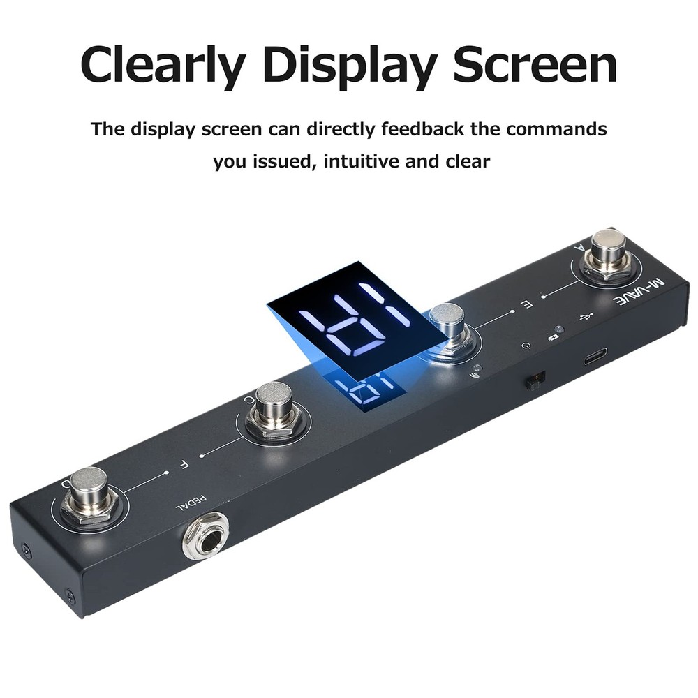 Wireless MIDI Foot Controller Rechargeable Pedal with APP Control