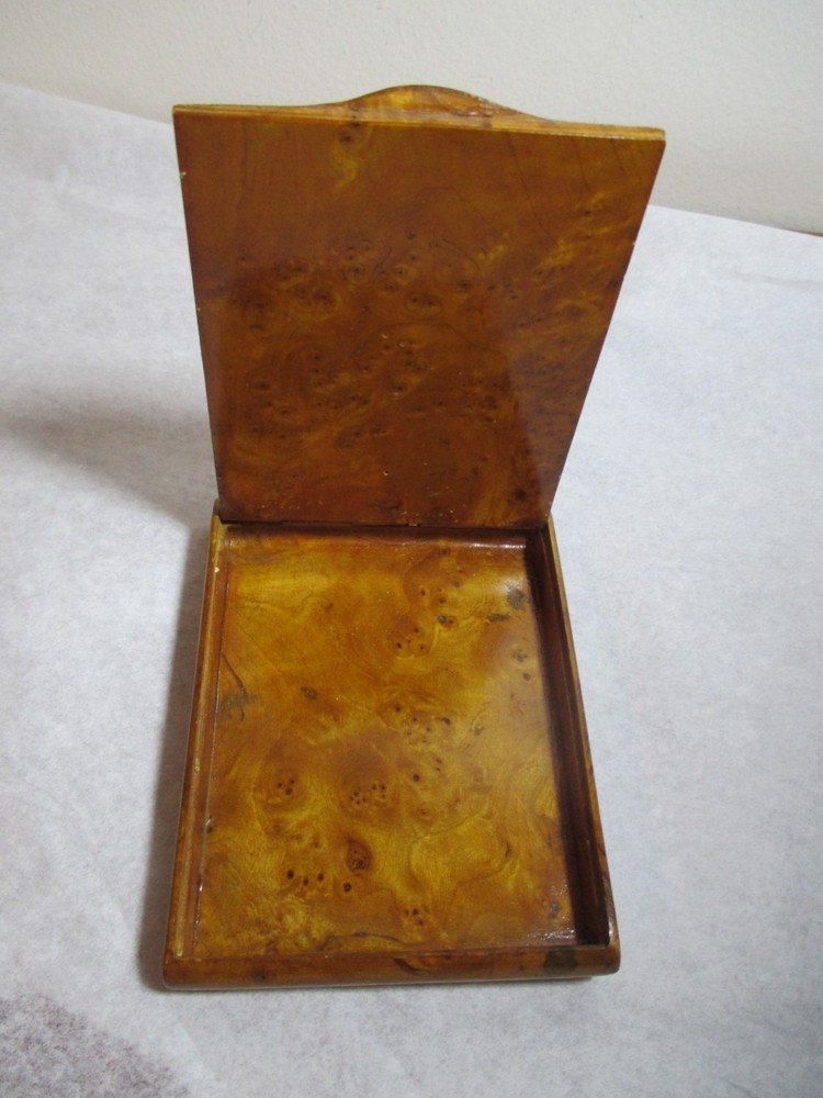 Art Deco Bird's Eye Maple Cigarette Case