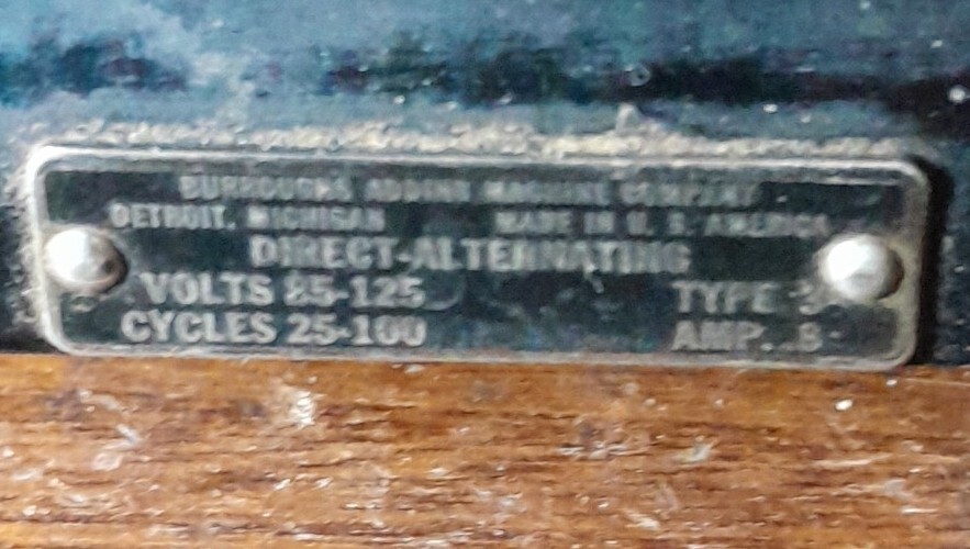 Antique Burroughs Adding Machine - Bakelite Key-tops -