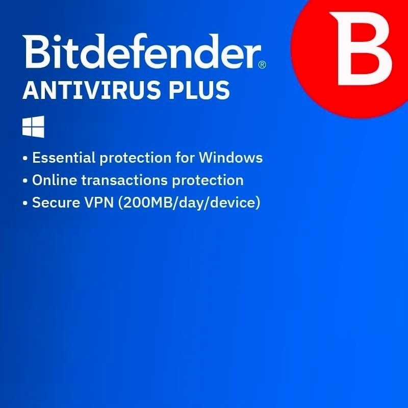 Bitdefender Antivirus - 3 Year For 5 WINDOWS PC