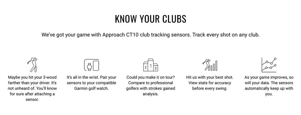 Garmin Approach CT10 Club Sensor - 3 Pcs Set