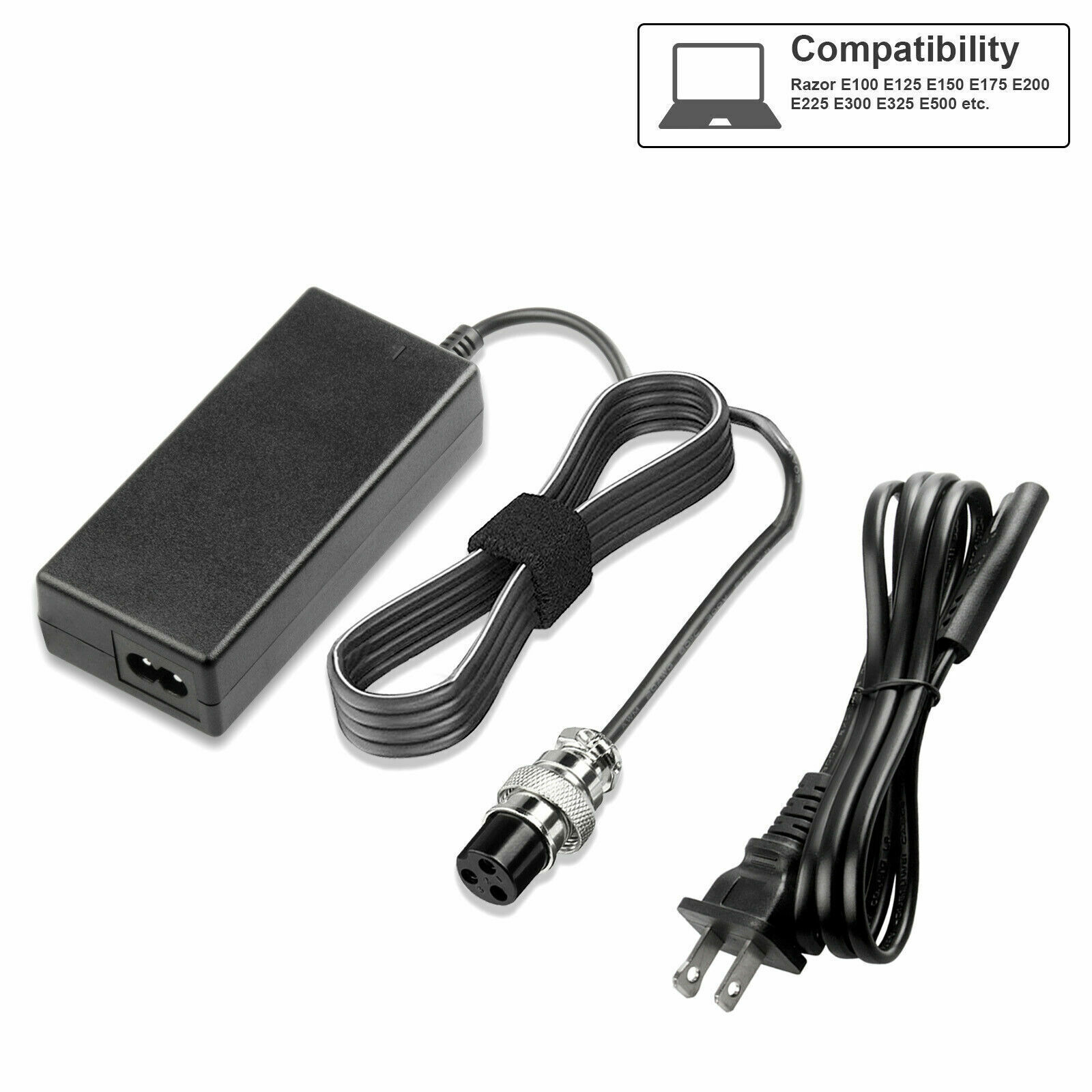 Battery Charger For Razor Scooter Dirt Bike E100 E200 E300 E125 E150 E175 E500