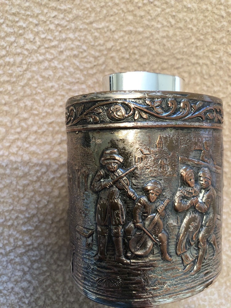 Vintage Ornate Italian Silver Plated Container