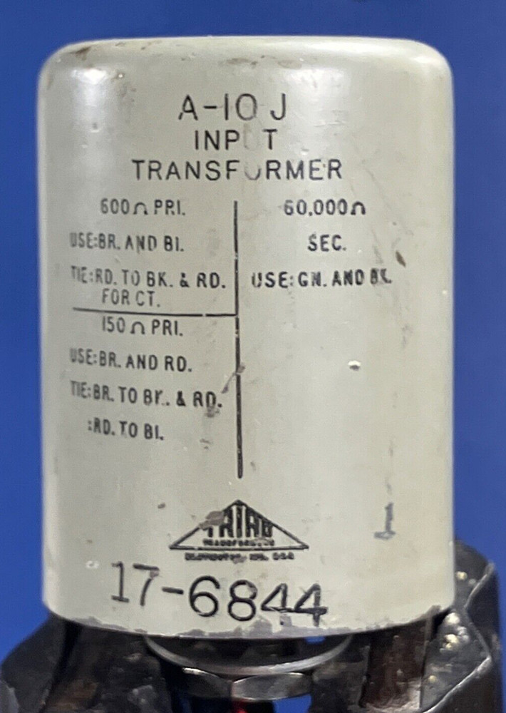 TRIAD A-10J Audio Input Transformer, Tested & Working - Rare -