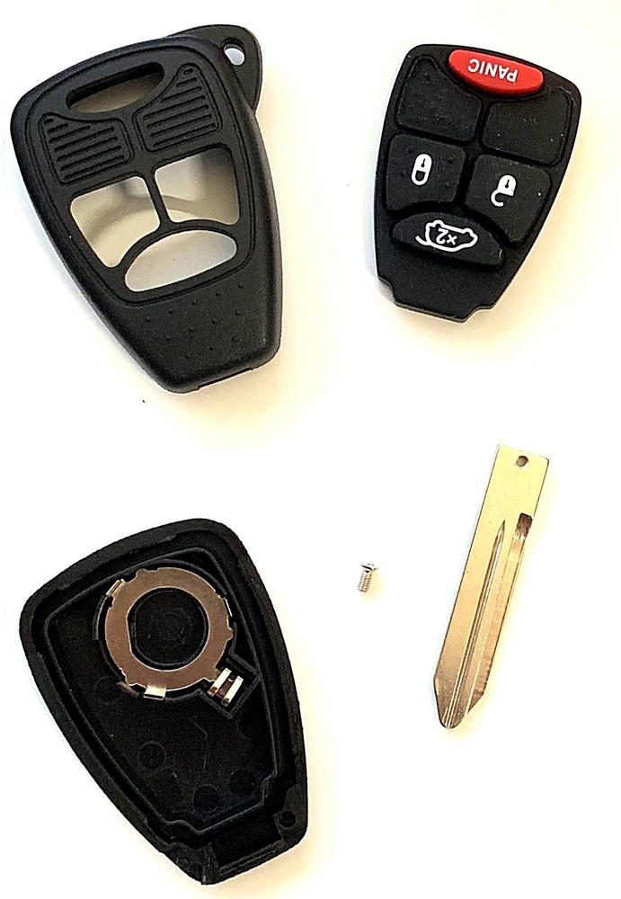 Remote Head Key Shell for DODGE 4 Button Removable Blade Top Quality