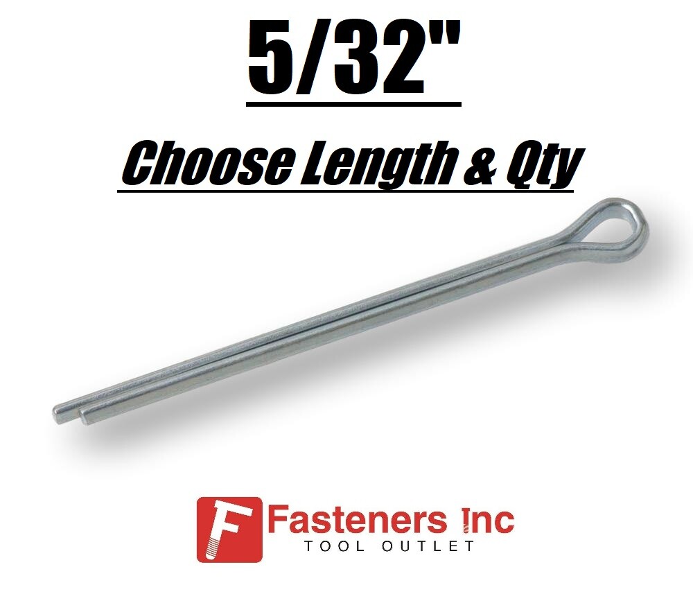 5/32" Diameter Cotter Pin Keys Split Zinc Plated (All Sizes)