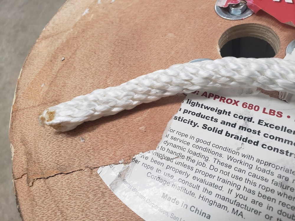 CWC 105130 Solid Braid Nylon Rope - 1/2" x 500' White