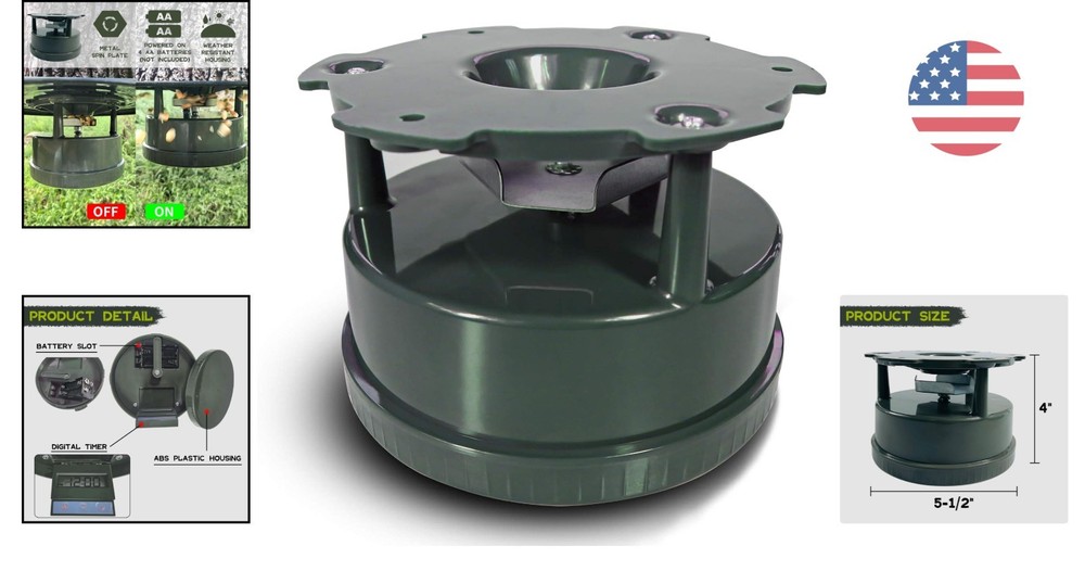 Easy Setup Battery-Powered Deer Feeder Kit - Digital Timer & Portable Design