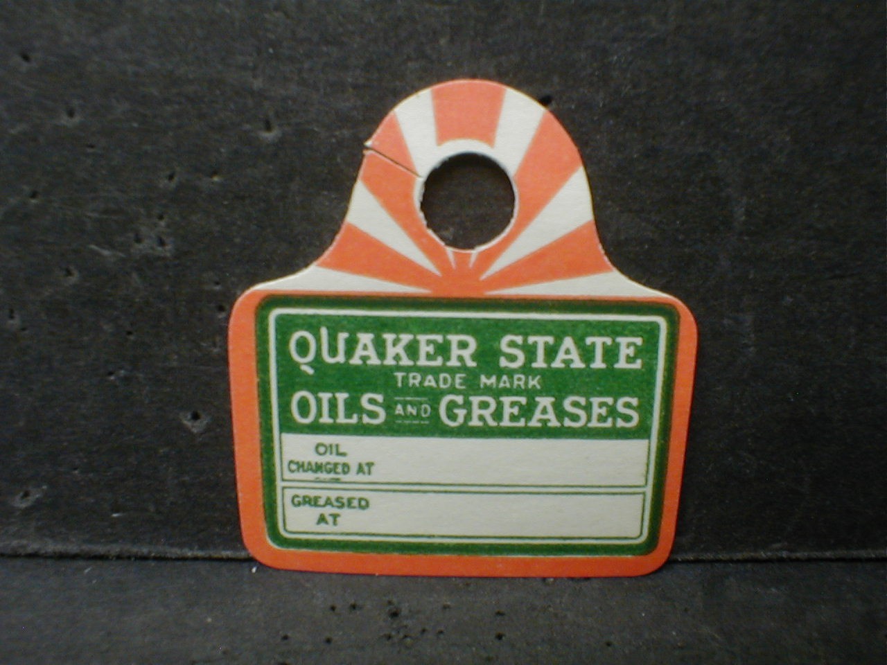 10 lot VINTAGE MOTOR OIL COMPANIES OIL CHANGE & LUBE DIPSTICK TAGS