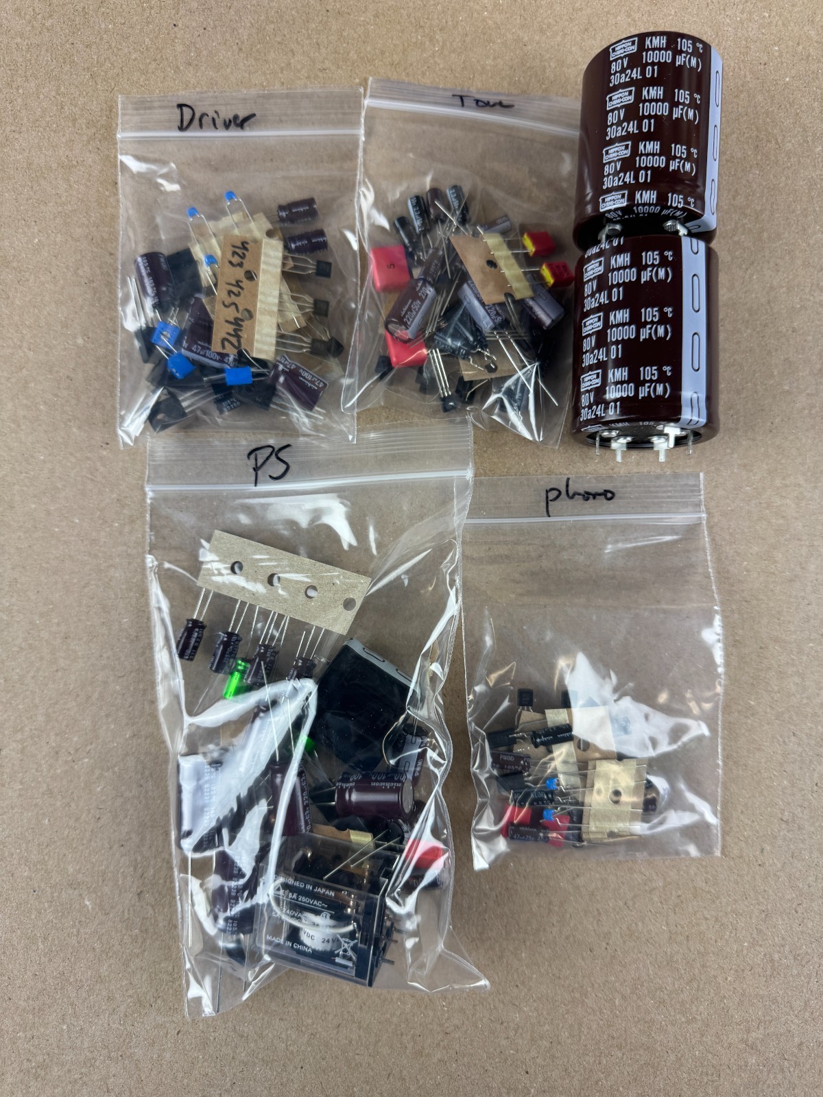 Sansui AU-9500 Complete Rebuild Kit High-Quality Recap Set Transistors Relay