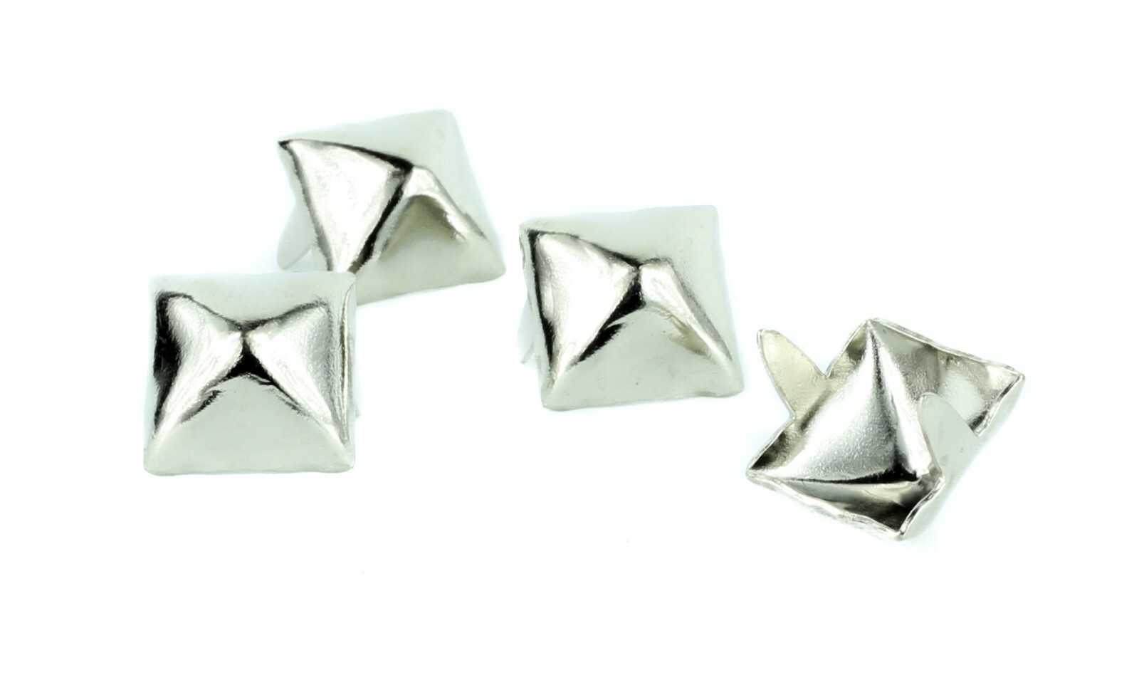 Pyramid Stud 1/2" Steel Spot Two Prongs Punk Bikers Shoes Leather Craft 100 Pcs