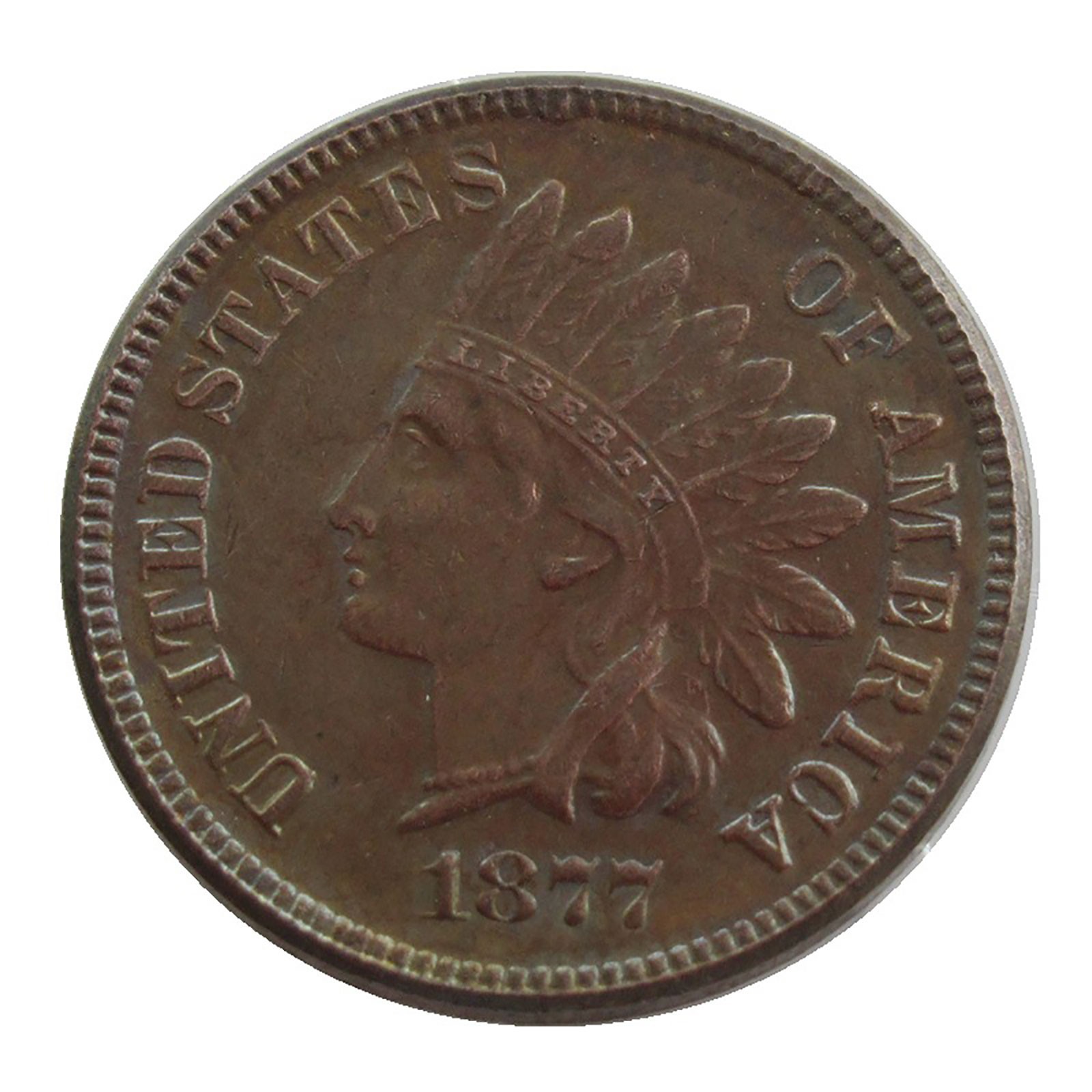 1877 Indian Head Cent Penny, Gorgeous RED, Superb