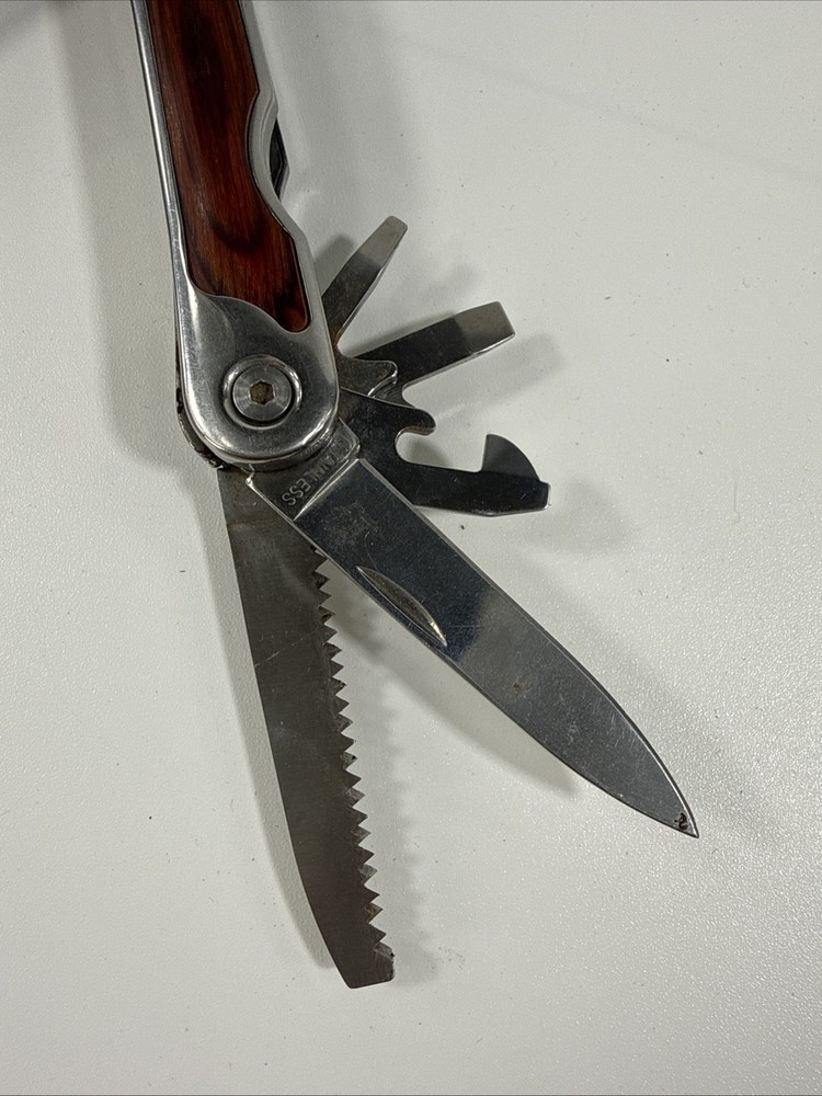 Sheffiel's Multi-tool Brown & Stainless Steel with case