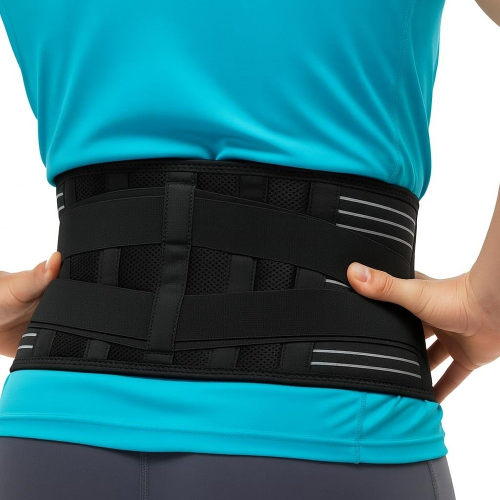 Dr. Arthritis Back Brace Support Belt - BLACK - Large