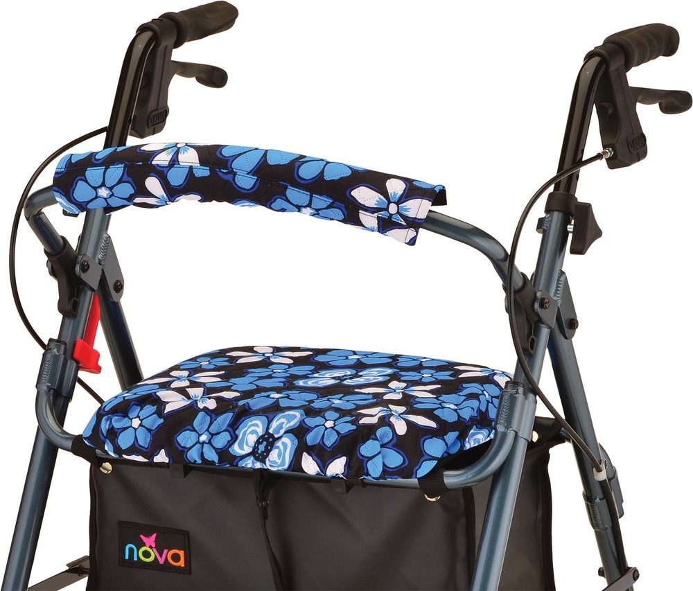 NOVA Rollator Walker Cover Set, Washable Aloha Blue, Comfortable Mobility Access