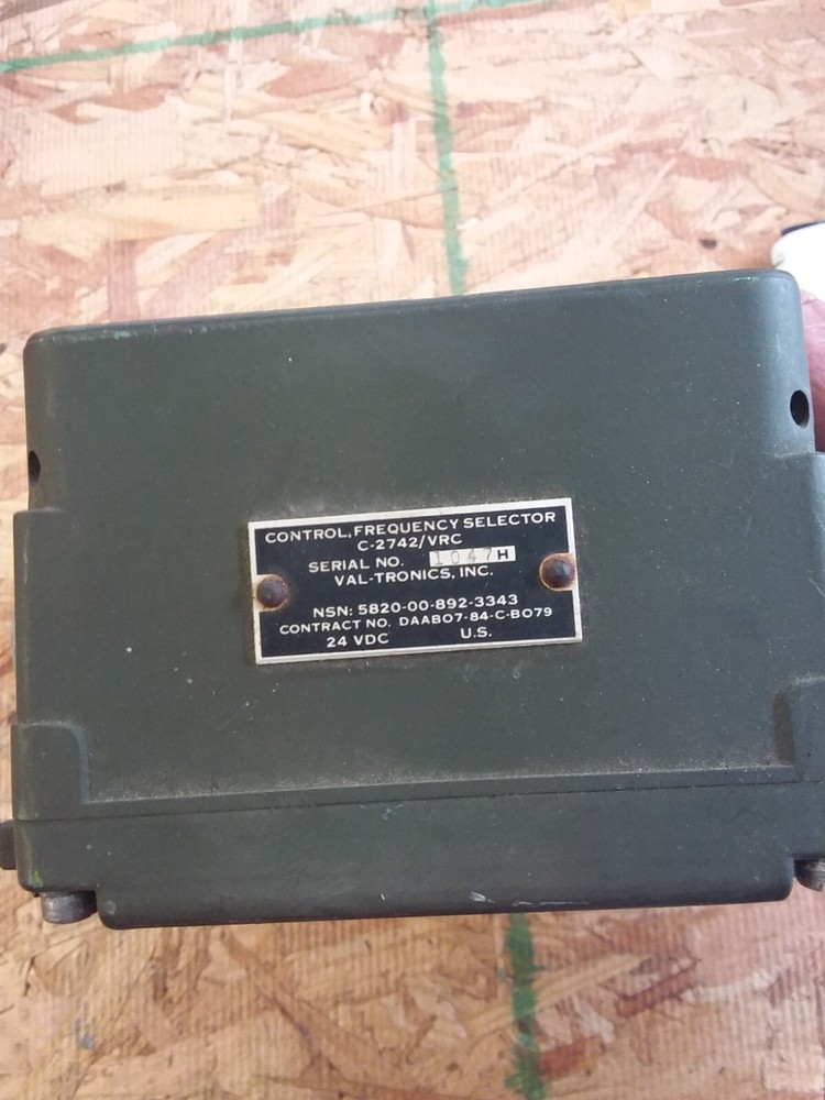 Control Intercom Communications Set C-2298/VRC with Volume Control Selector
