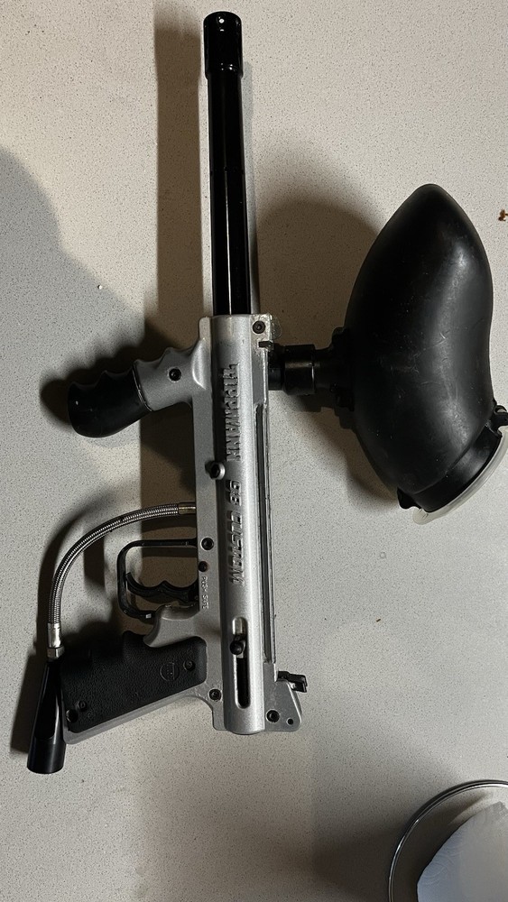 Tippmann 98 Custom Silver Paintball Marker with Hopper Loader